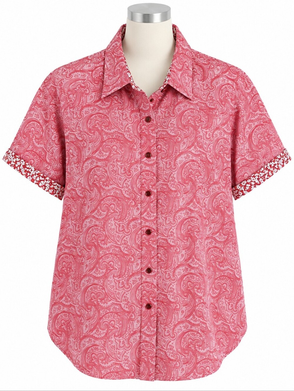 Robert Graham Bayview Shirt Mens 2XL XXL Orange Paisley Short Sleeve Luxury